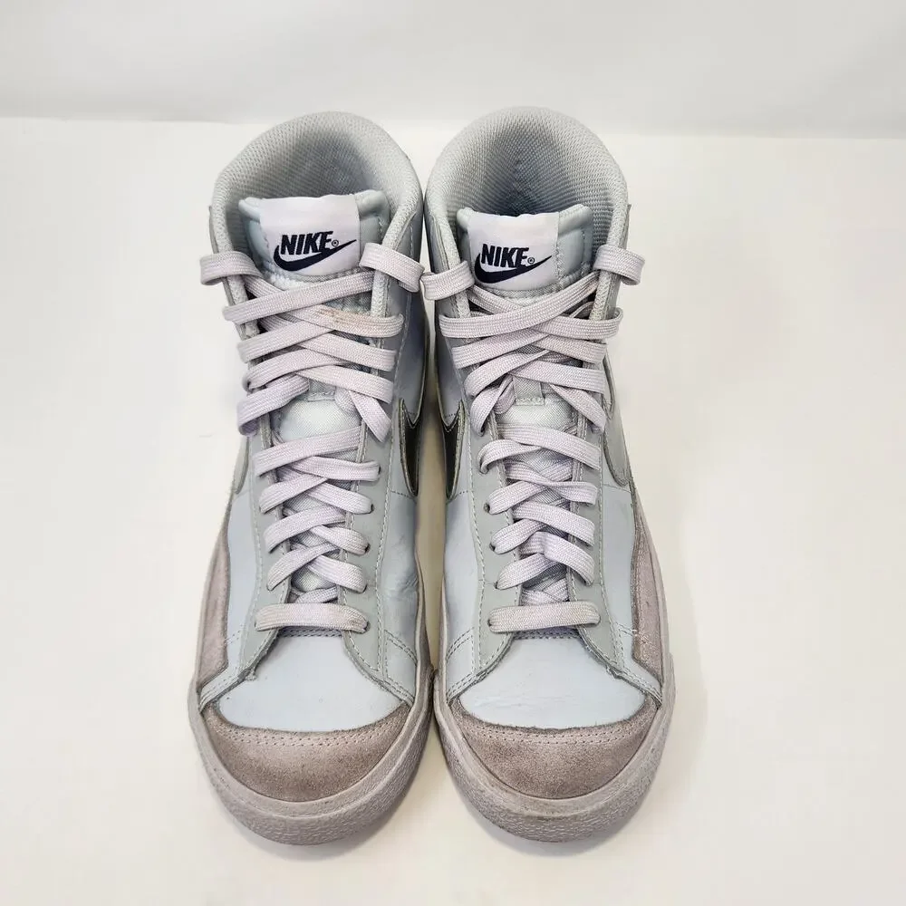 Nike Blazer Mid 77 GS Platinum Grape Silver Sneakers Big Kid Size 6.5Y Leather